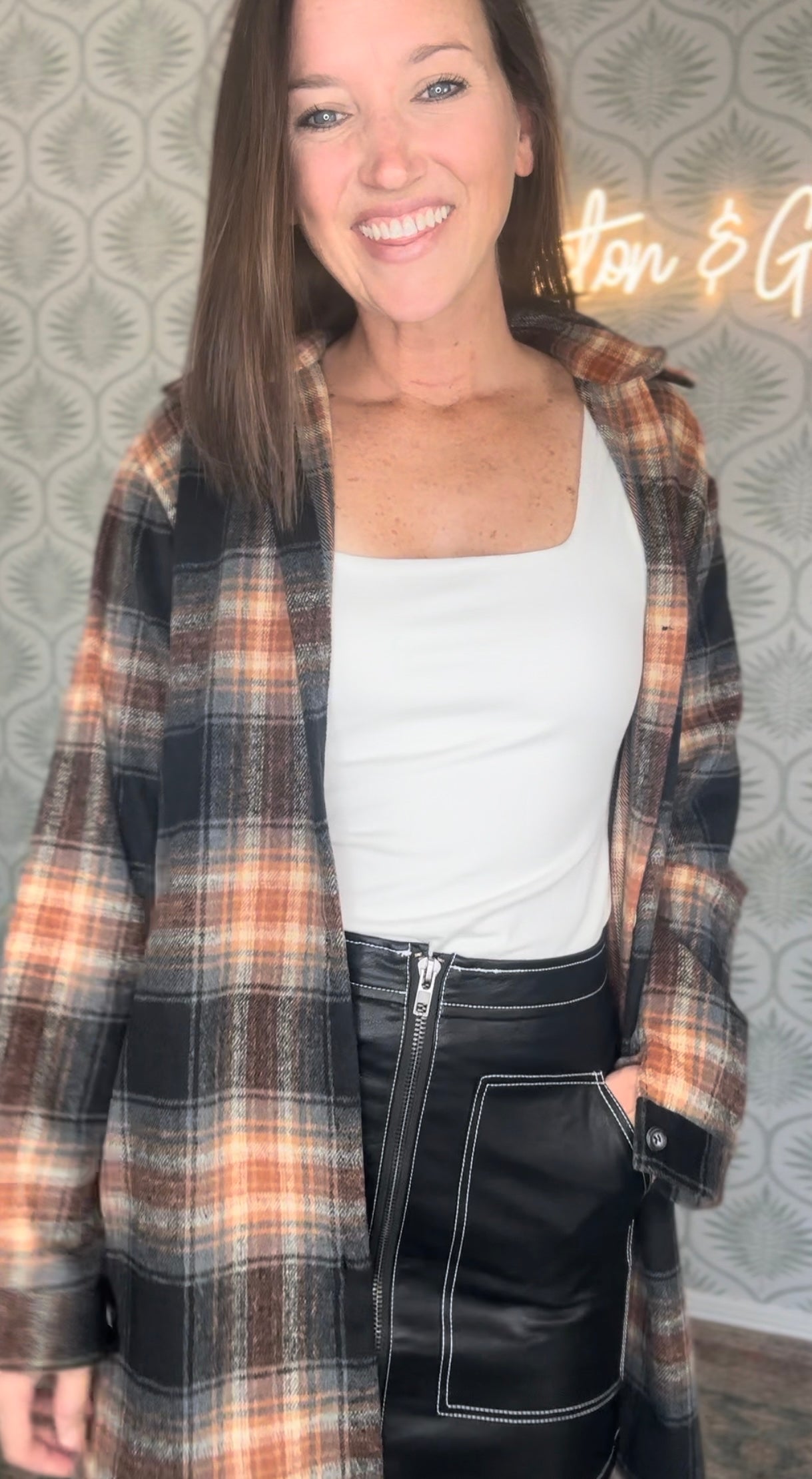 Faux Leather Mini Skirt