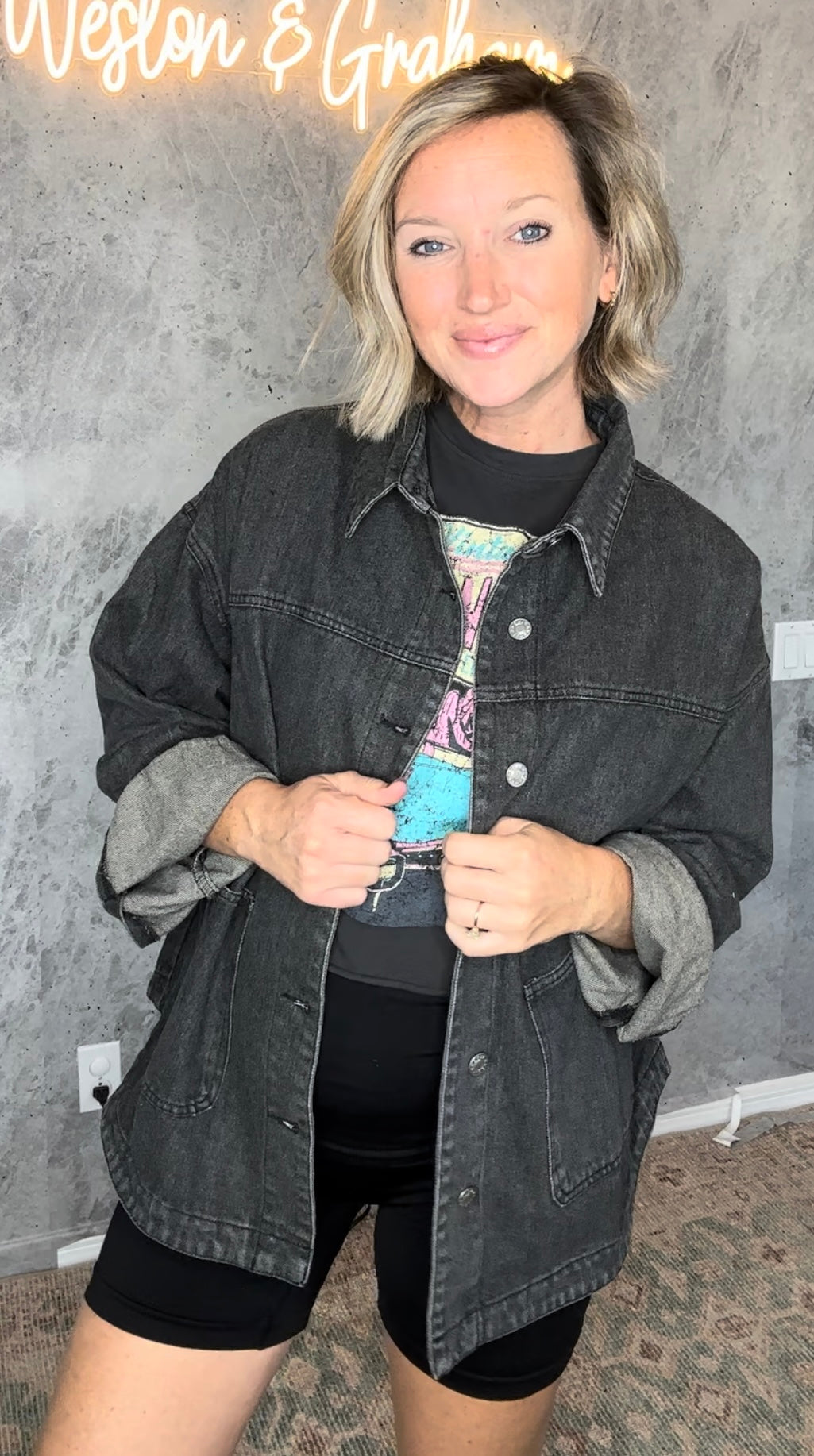 Onyx Oversized Denim Jacket