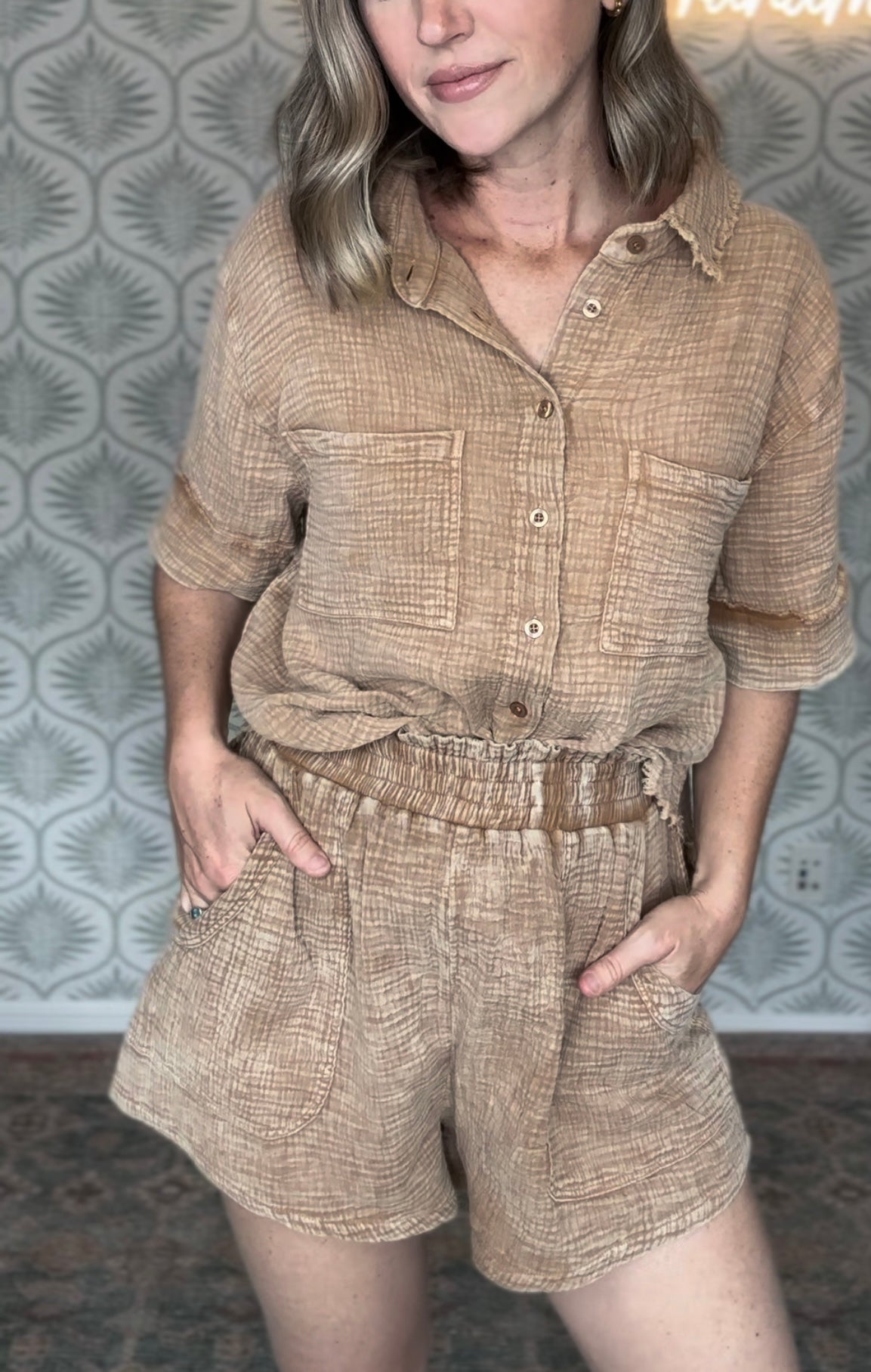 Toffee Gauze Shorts