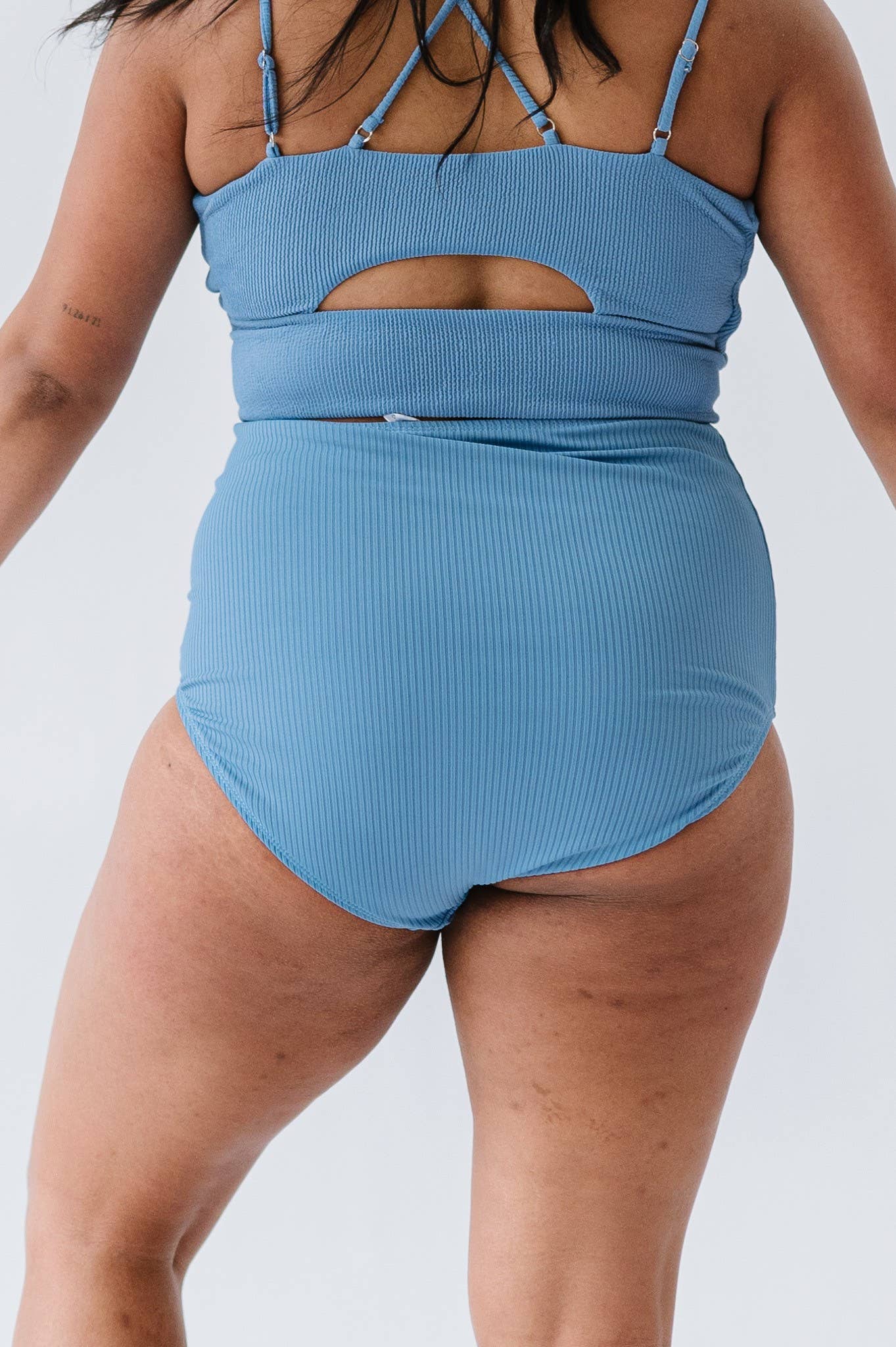 Surface Blue Ultra High Waisted Swim Bottoms