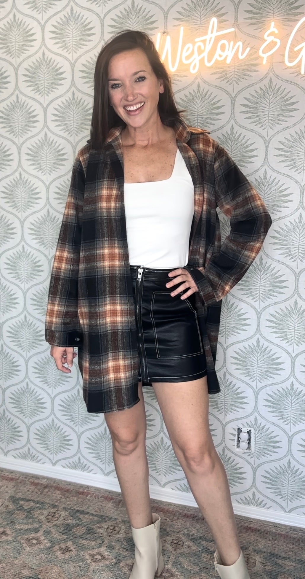 Faux Leather Mini Skirt