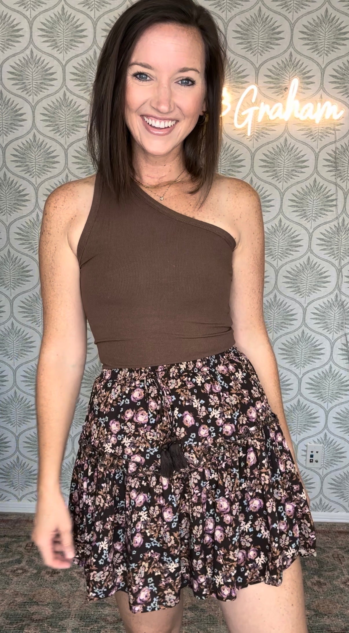 Violet Floral Skirt