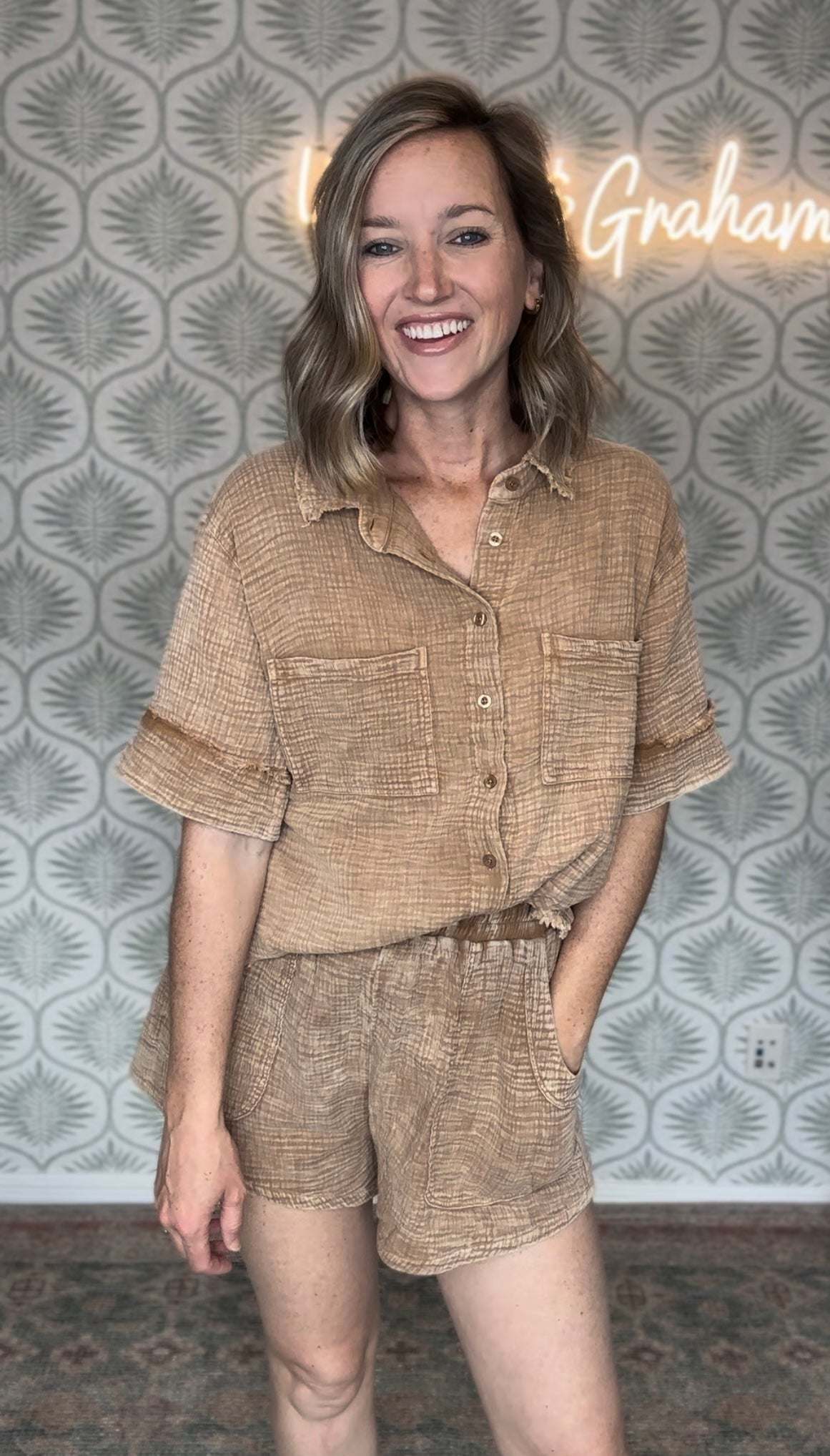 Toffee Gauze Shorts