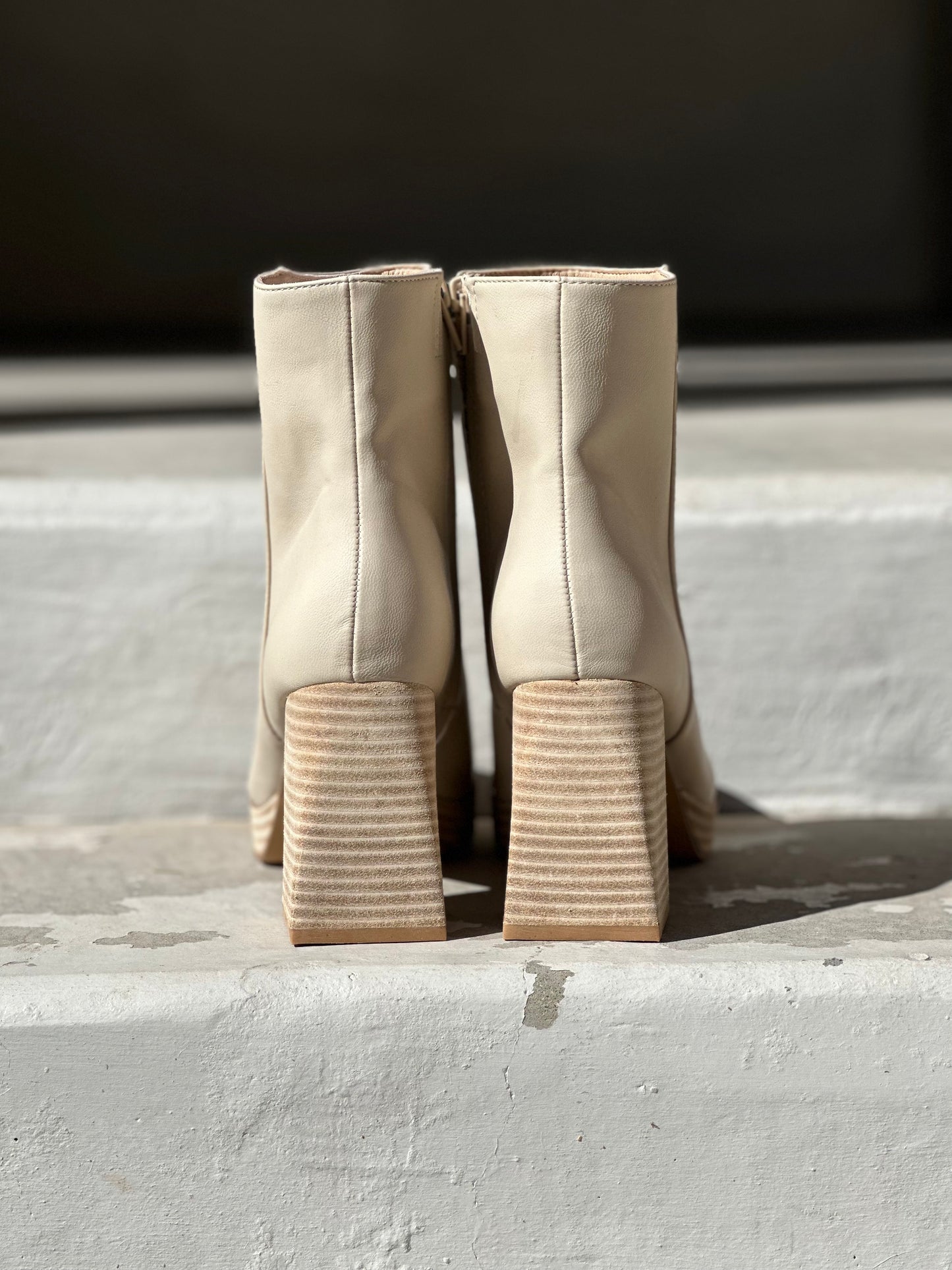 Ivory Block Bootie