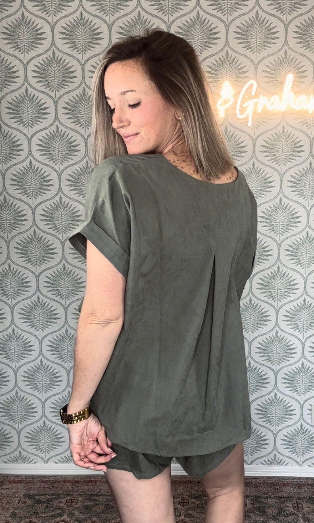 Keally Olive Top