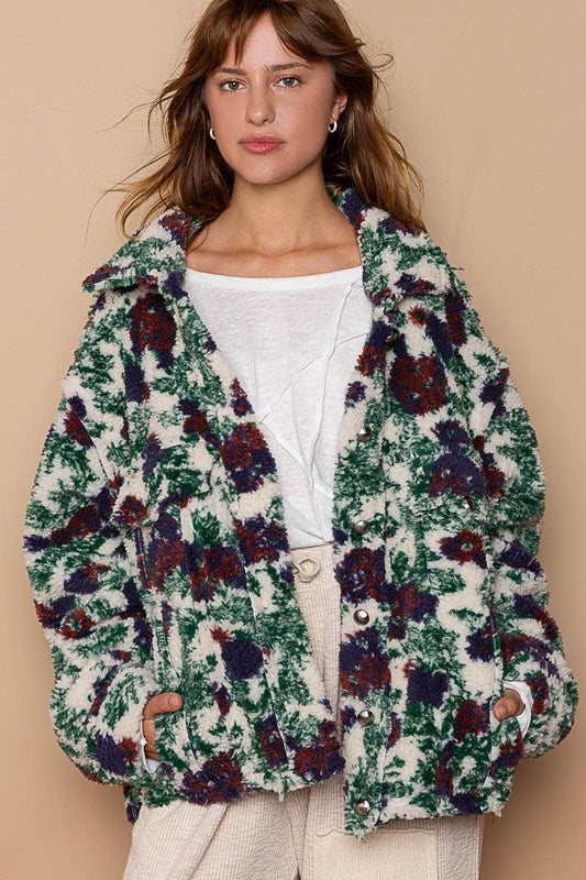 Floral Sherpa Jacket