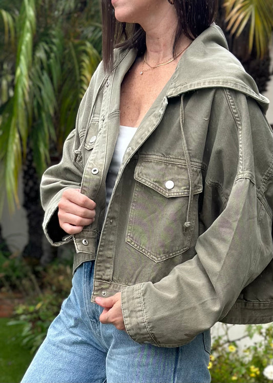 Olive Slouch Jacket