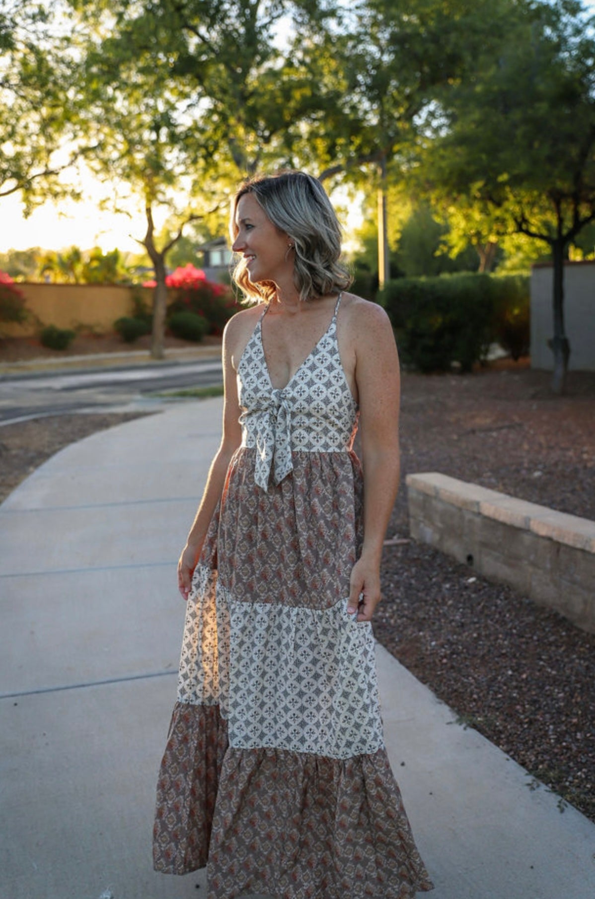 Abstract Maxi Dress