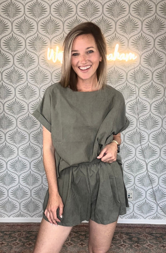Keally Olive Top