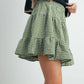 Tiered Olive Skirt