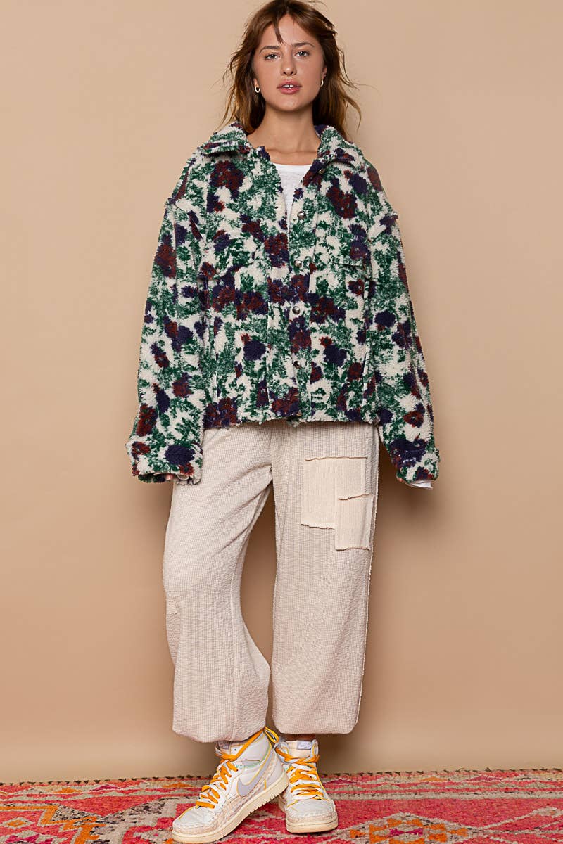 Floral Sherpa Jacket