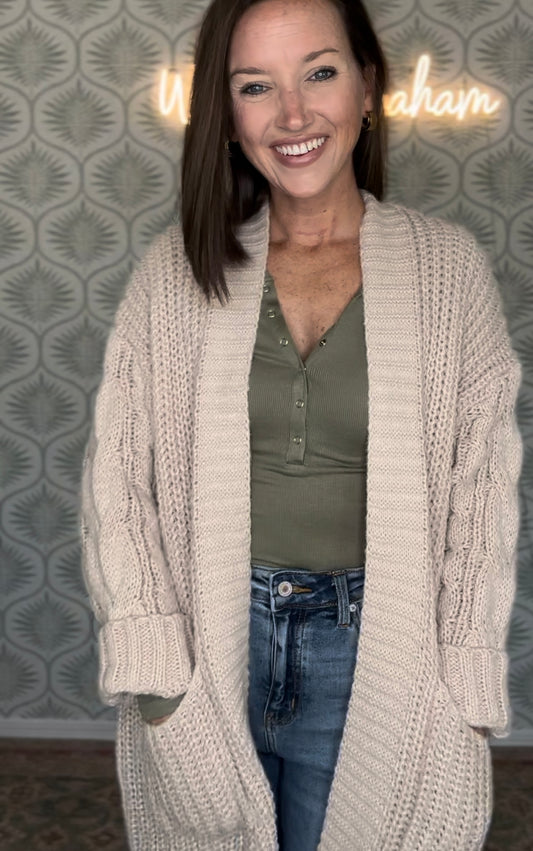 Carrie Cable Knit Cardigan