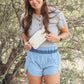 Blue Colorblock Shorts