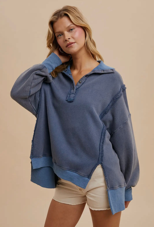 Two Tone Blues Sweatshirt