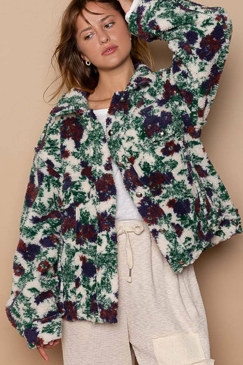 Floral Sherpa Jacket